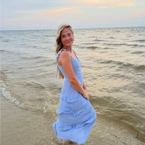 Altar'd State Light Blue Maxi Dress